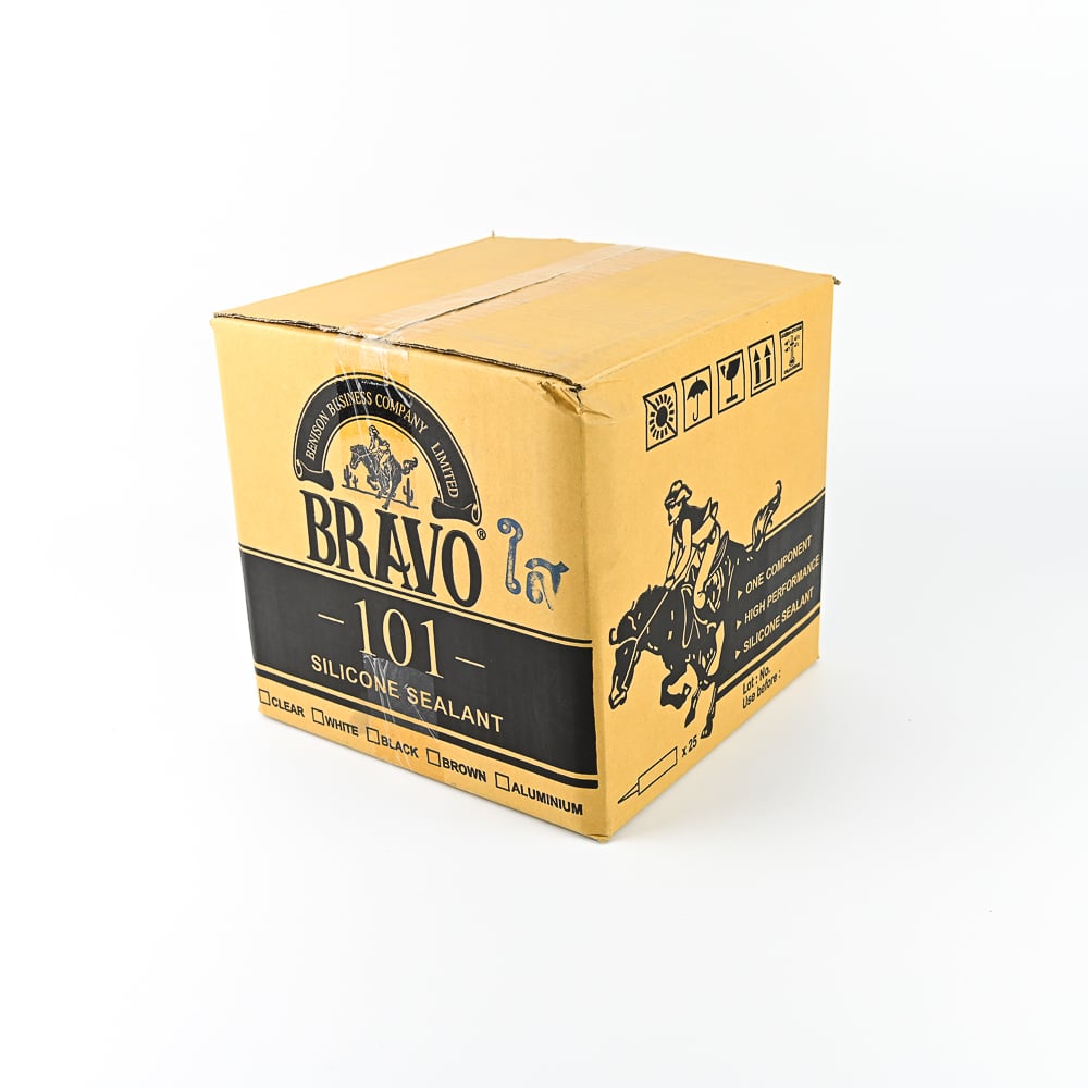 BRAVO-กาวซิลิโคน-101-สีใส-ราคาต่อหลอด-1-กล่องมี-25หลอด